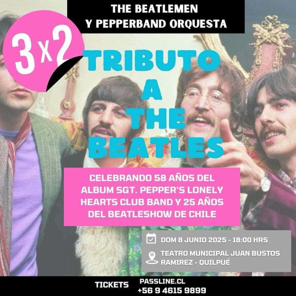 Atención Quilpué y alrededores The Beatlemen junto a la orquesta de cámara pepperband.